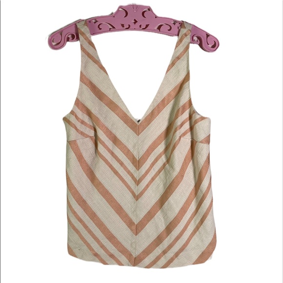 SOLD 9/6 live HD in Paris Blushing Rococo Pink Striped Tank - Picture 5 of 12